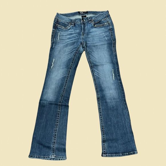 Celleo Mid Rise Embellished Jeans Size 13 31x32 162 - Picture 1 of 7